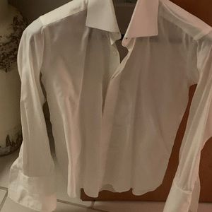saint laurent white elegant shirt
